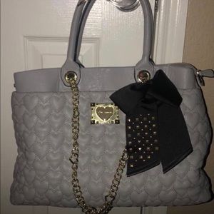 Betsey Johnson Heart Quilted Purse